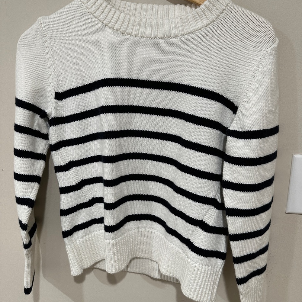 State of Cotton Striped Sweater Small